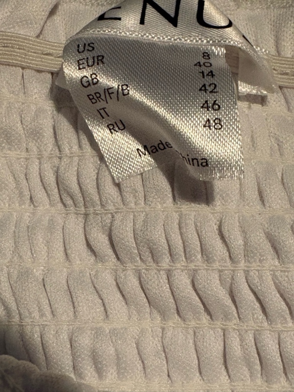 Venus Smocked Ruffle-Strap White Maxi Dress Size 8 - Picture 2 of 4